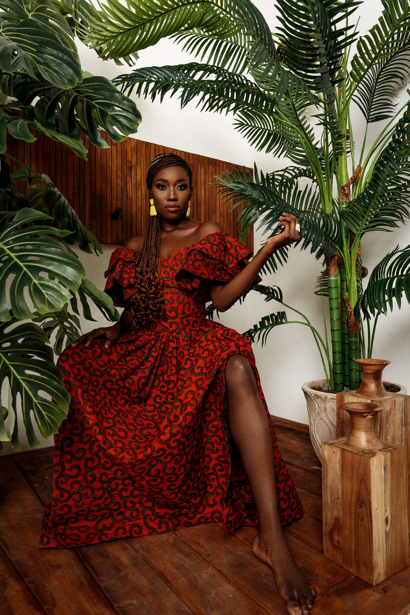 Leyla African Print Maxi Skirt